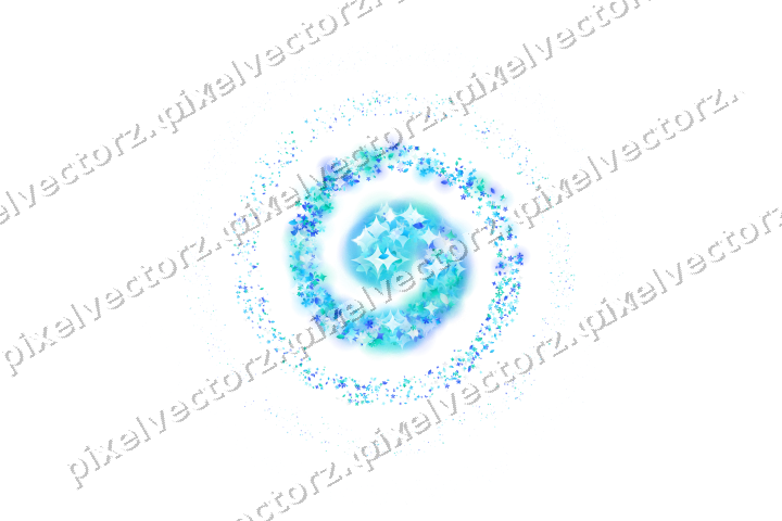 Nahtlose Glitzerspirale aus Funken und Blüten auf transparentem Grund