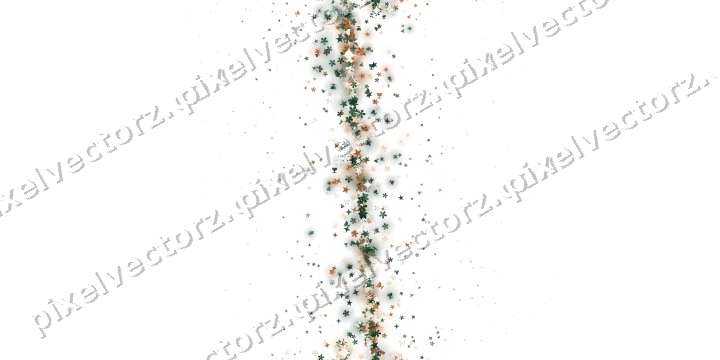 Nahtloses Glitzerband aus Sternen und Blüten auf transparentem Grund
