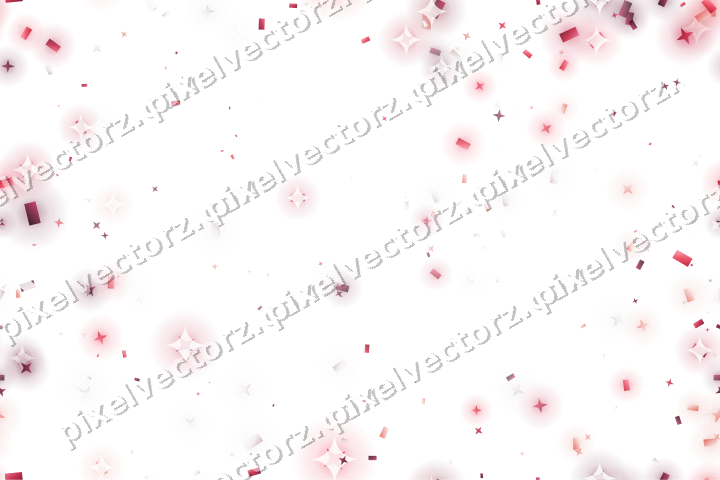 Nahtlose Glitzervignette in Rosa und Rot auf transparentem Grund