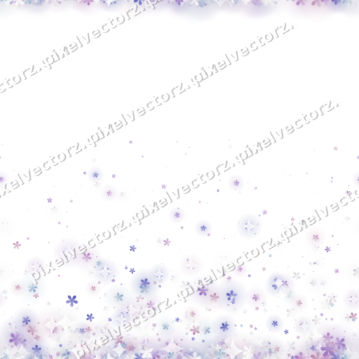 Nahtloser Glitzeraufstieg aus Blüten auf transparentem Grund