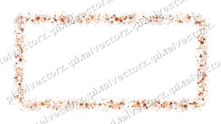 Nahtloser Glitzerrahmen aus Herzen auf transparentem Grund