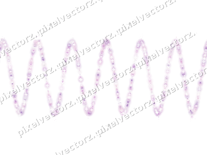 Nahtlose Glitzerwelle aus Sternen in Magenta auf transparentem Grund