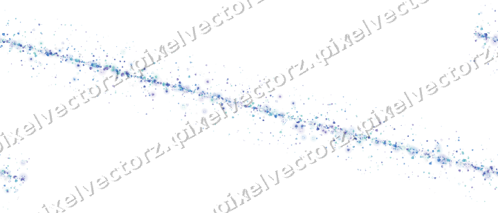 Nahtloses Glitzerband aus Herzen in Blau auf transparentem Grund