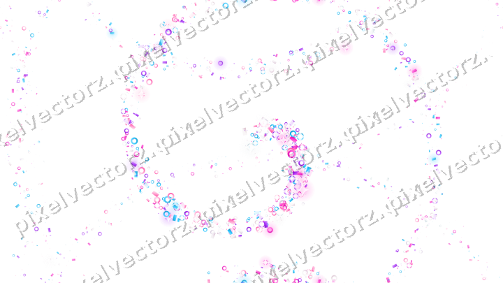 Nahtlose Glitzerspirale in Magenta und Violett auf transparentem Grund