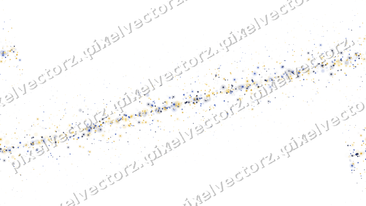 Nahtloses Glitzerband aus Funken und Blüten auf transparentem Grund
