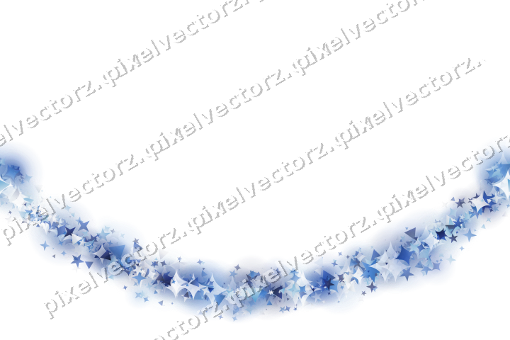 Nahtloser Glitzerbogen aus Sternen und Funken auf transparentem Grund