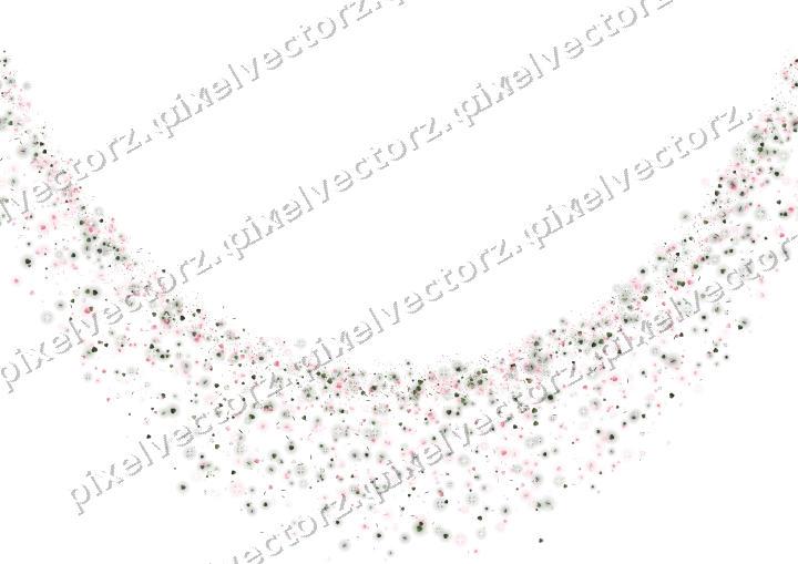 Nahtlose Glitzergirlande in Rosa auf transparentem Grund