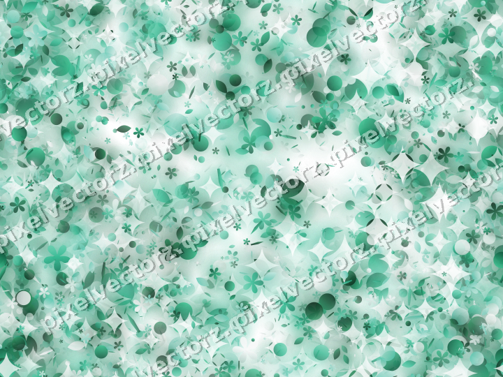 Nahtloser Glitzerkranz aus Blüten und Tropfen auf transparentem Grund