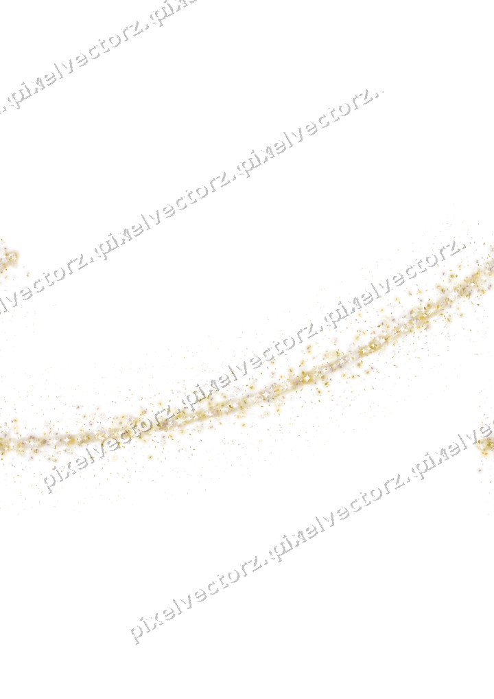 Nahtloser Glitzerbogen in Bernstein auf transparentem Grund