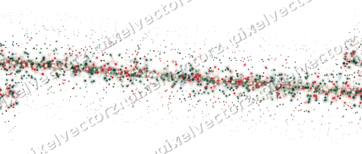 Nahtloses Glitzerband aus Herzen und Punkten auf transparentem Grund