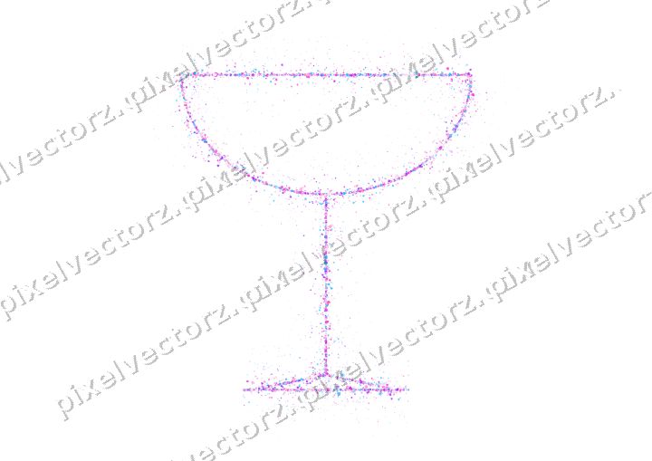 Nahtlose Glitzer-Sektschale in Magenta auf transparentem Grund