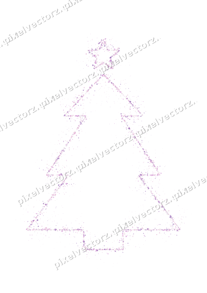 Nahtloser Glitzer-Weihnachtsbaum in Magenta auf transparentem Grund