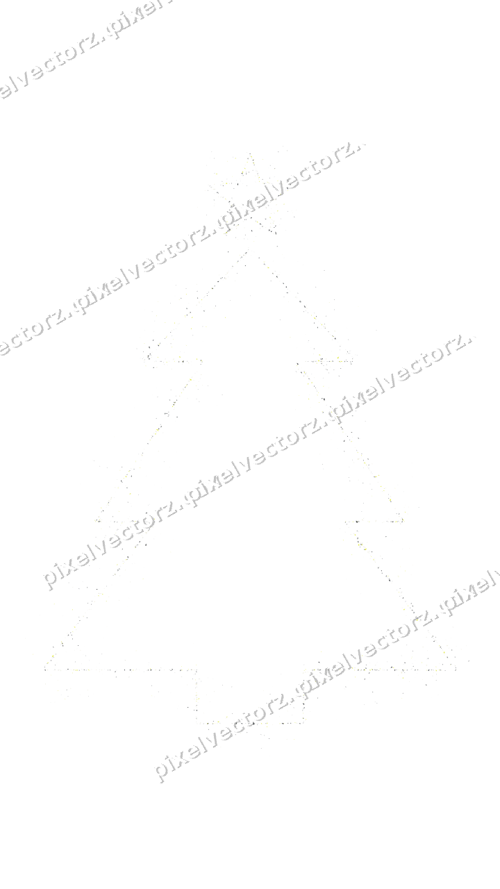 Nahtloser Glitzer-Weihnachtsbaum in Gelb auf transparentem Grund