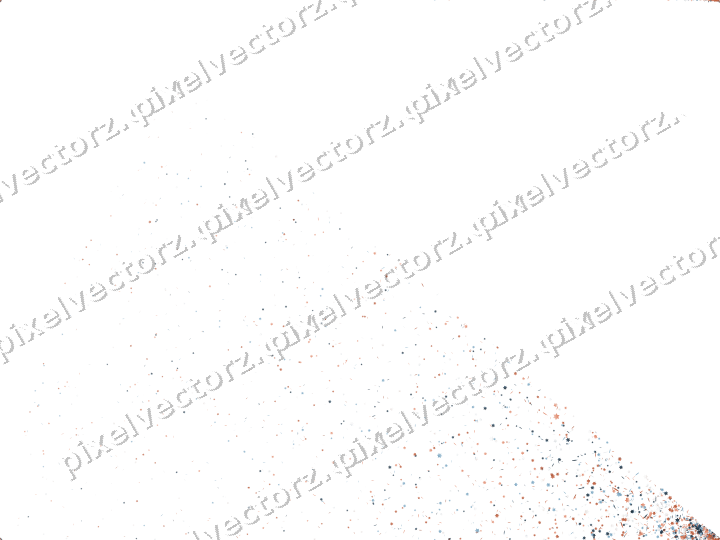 Nahtloser Glitzerfächer in Orange und Türkis auf transparentem Grund