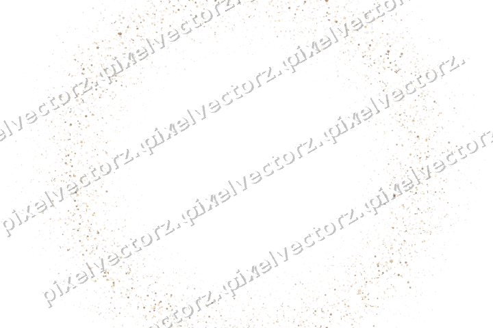 Nahtloser Glitzerkranz in Bernstein auf transparentem Grund
