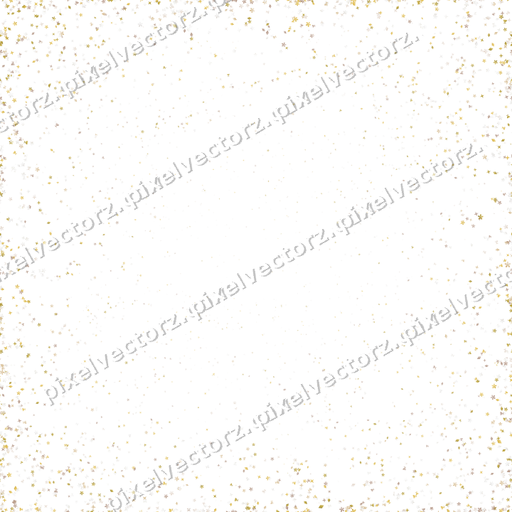 Nahtlose Glitzervignette in Bernstein auf transparentem Grund