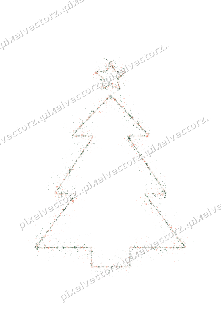 Nahtloser Glitzer-Weihnachtsbaum in Dunkelgrün auf transparentem Grund