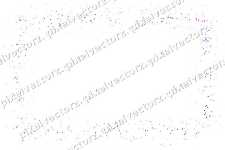 Nahtloser Glitzerrahmen aus Punkten in Violett auf transparentem Grund