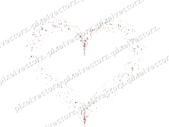 Nahtloses Glitzerherz aus Funken und Herzen auf transparentem Grund