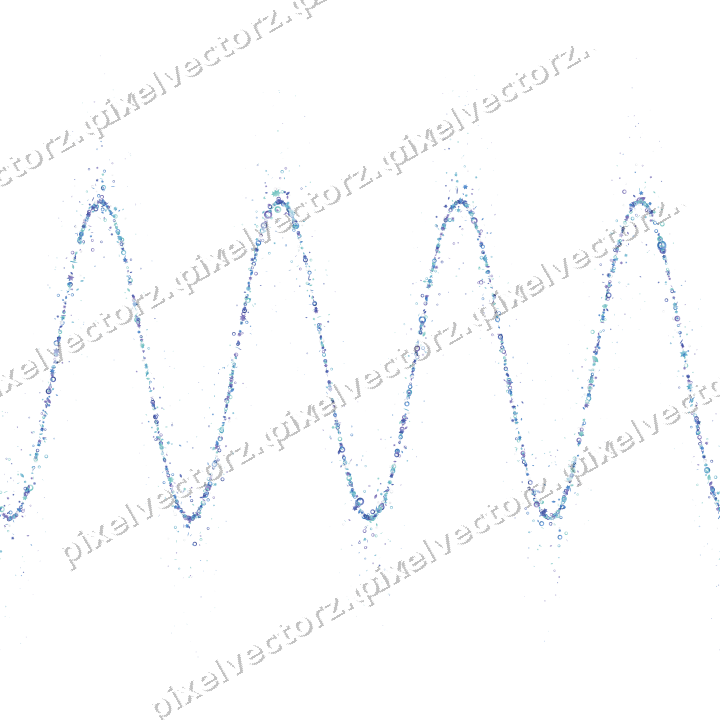 Nahtlose Glitzerwelle aus Sternen und Tropfen auf transparentem Grund