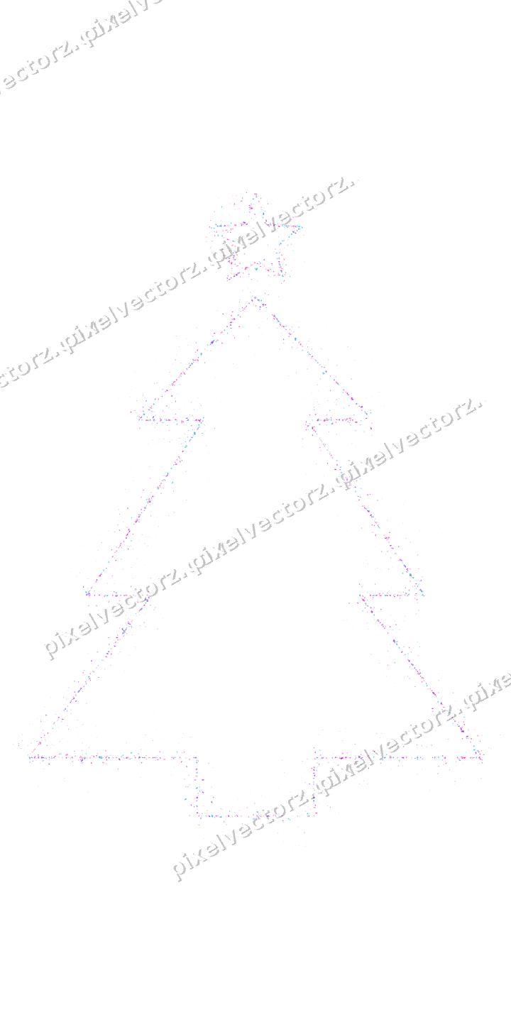 Nahtloser Glitzer-Weihnachtsbaum in Magenta auf transparentem Grund