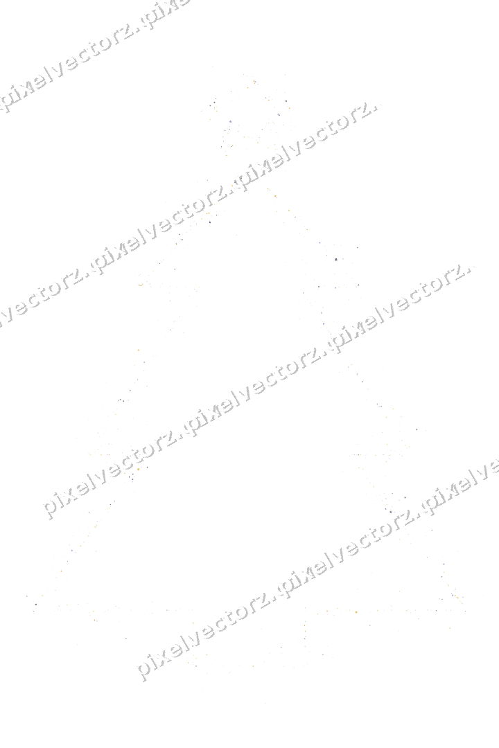 Nahtloser Glitzer-Weihnachtsbaum in Bernstein auf transparentem Grund