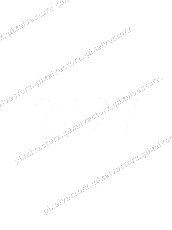 Nahtlose Glitzerzahl 2027 in Blassrosa auf transparentem Grund