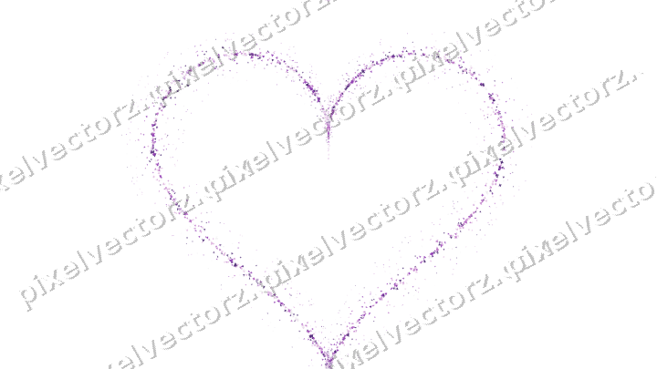 Nahtloses Glitzerherz in Violett auf transparentem Grund