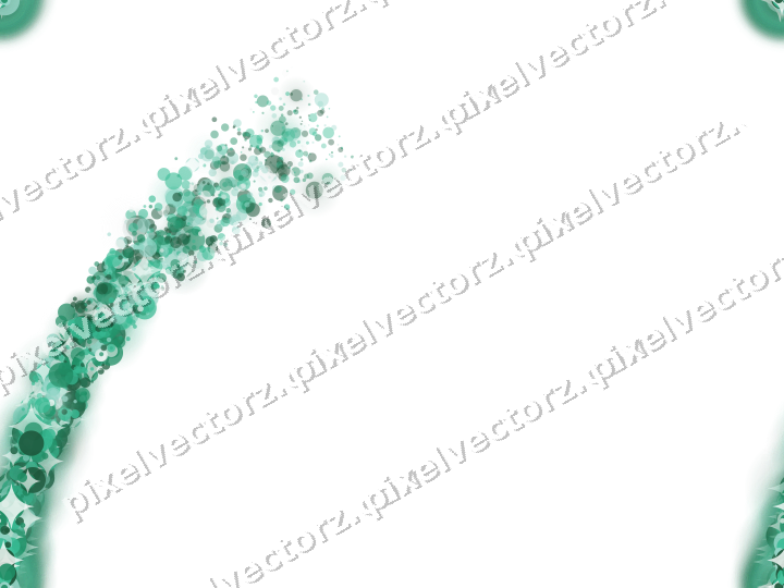 Nahtloser Sternenschweif aus Punkten auf transparentem Grund