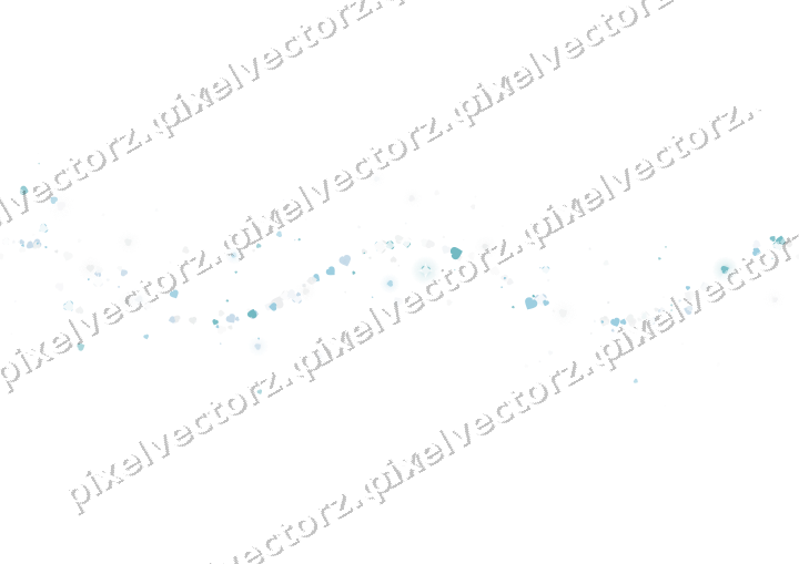 Nahtlose Glitzerwelle aus Herzen in Türkis auf transparentem Grund