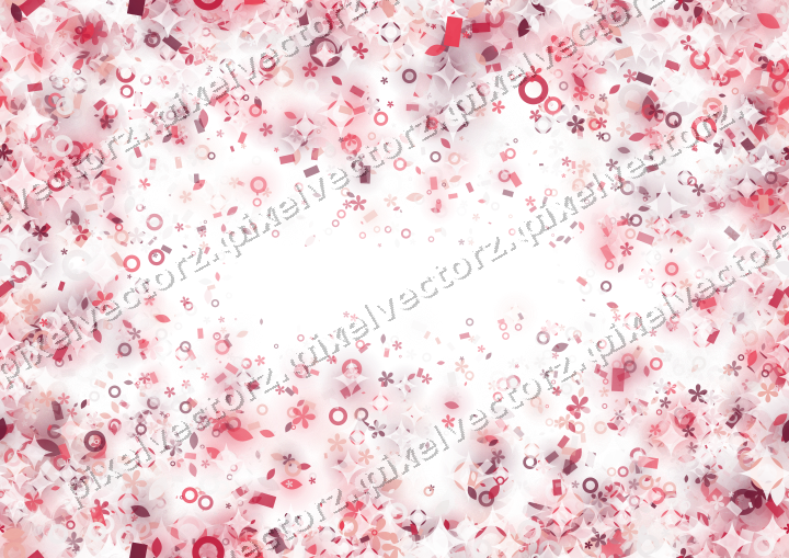 Nahtlose Glitzervignette in Rosa und Rot auf transparentem Grund