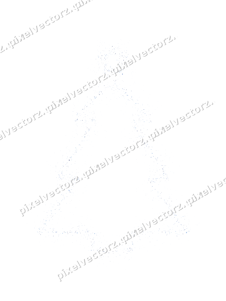 Nahtloser Glitzer-Weihnachtsbaum in Blau auf transparentem Grund