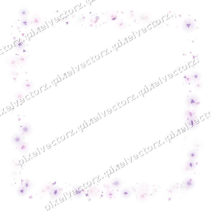 Nahtloser Glitzerrahmen in Magenta und Violett auf transparentem Grund