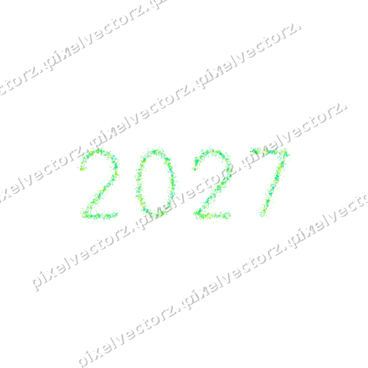 Nahtlose Glitzerzahl 2027 aus Sektschalen auf transparentem Grund
