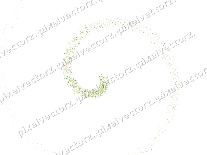 Nahtlose Glitzerspirale in Limette und Gelb auf transparentem Grund