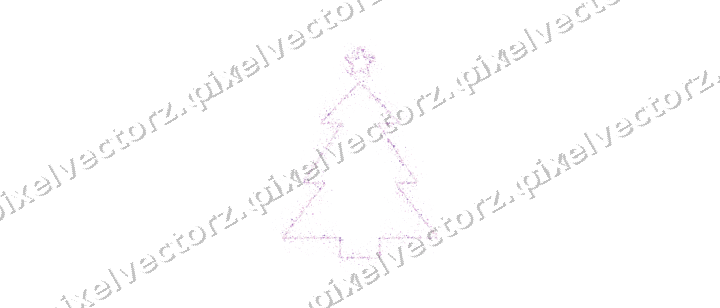 Nahtloser Glitzer-Weihnachtsbaum in Magenta auf transparentem Grund