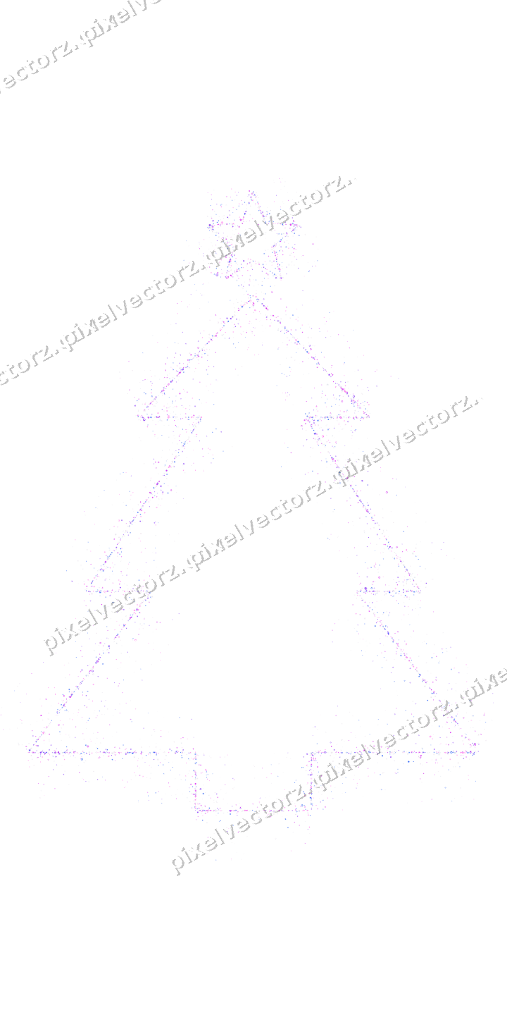 Nahtloser Glitzer-Weihnachtsbaum in Violett auf transparentem Grund
