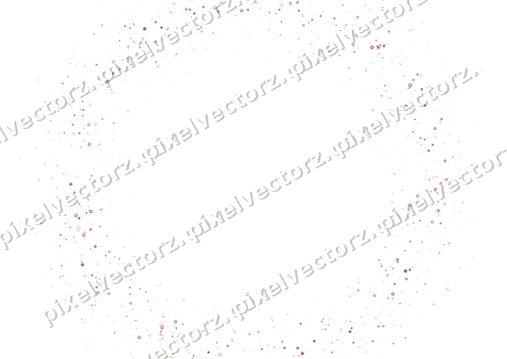Nahtloser Glitzerkranz aus Sternen und Blüten auf transparentem Grund