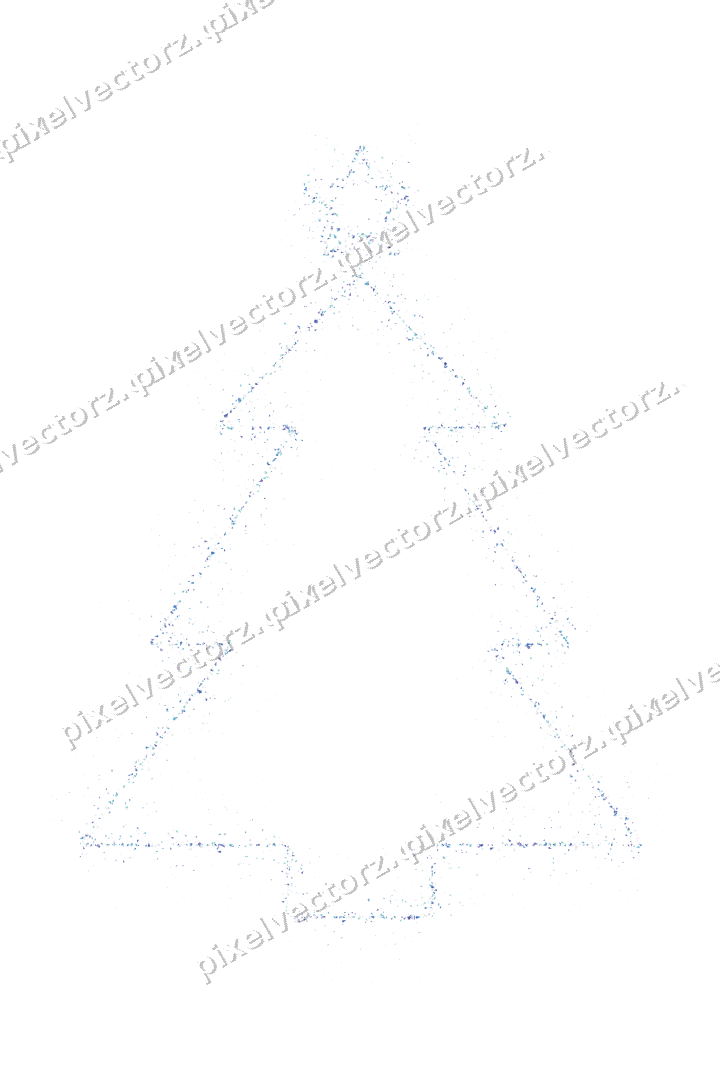Nahtloser Glitzer-Weihnachtsbaum in Blau auf transparentem Grund