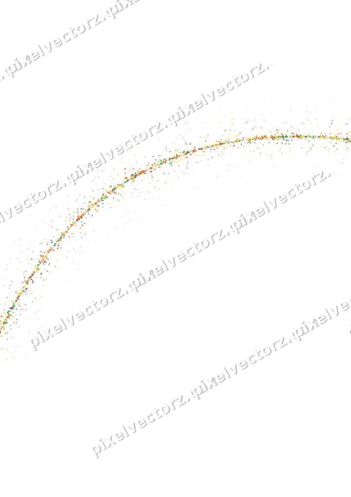 Nahtloser Glitzerbogen aus Konfetti in Rot auf transparentem Grund