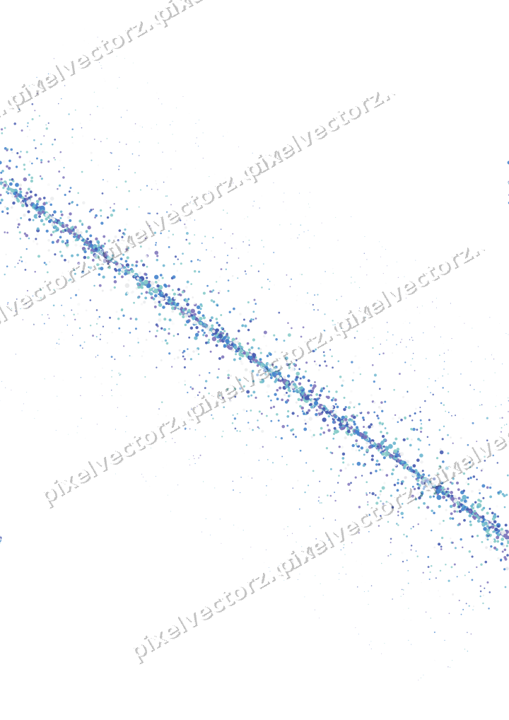 Nahtloses Glitzerband aus Punkten in Blau auf transparentem Grund