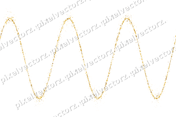 Nahtlose Glitzerwelle aus Sternen und Funken auf transparentem Grund