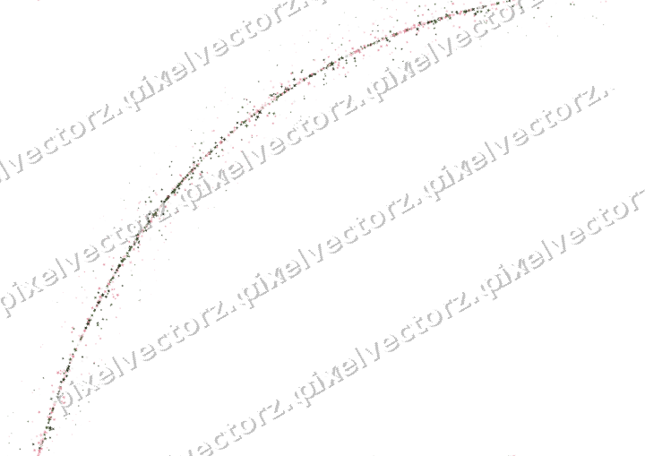 Nahtloser Glitzerbogen aus Sternen in Rosa auf transparentem Grund