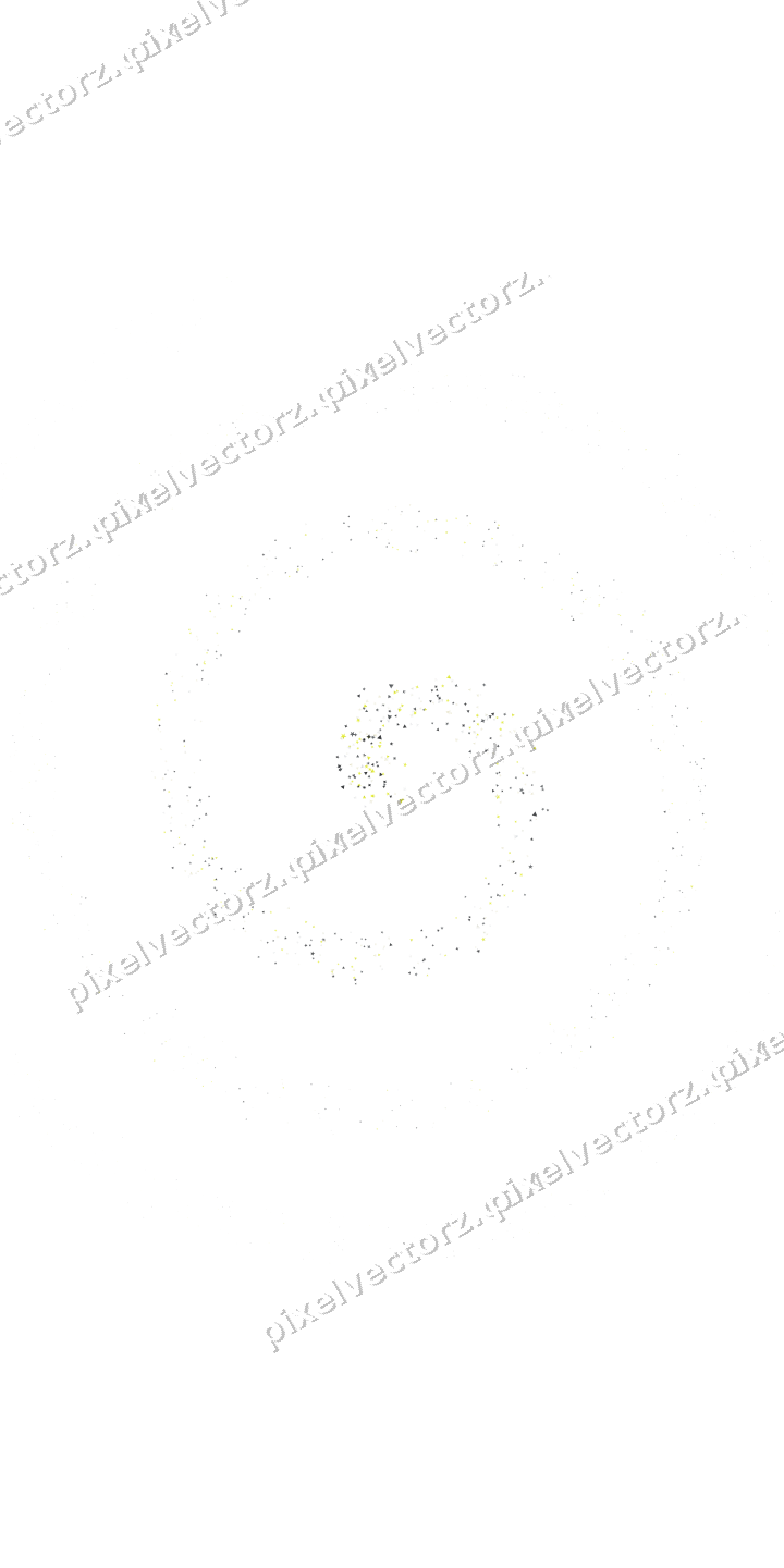Nahtlose Glitzerspirale aus Sternen und Funken auf transparentem Grund
