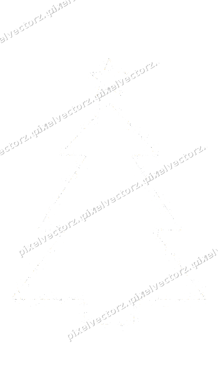 Nahtloser Glitzer-Weihnachtsbaum in Bernstein auf transparentem Grund