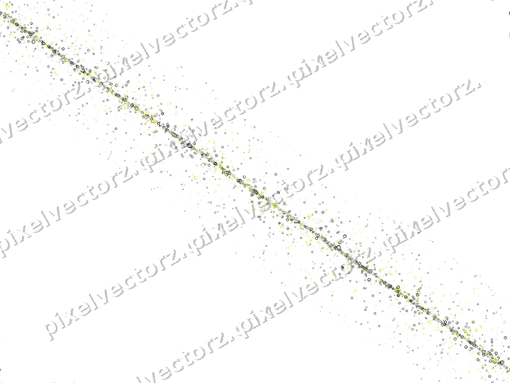 Nahtloses Glitzerband aus Ringen in Gelb auf transparentem Grund