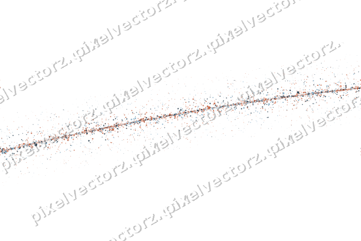 Nahtloser Glitzerbogen aus Funken und Punkten auf transparentem Grund