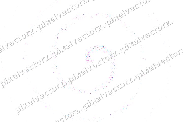 Nahtlose Glitzerspirale in Magenta und Violett auf transparentem Grund