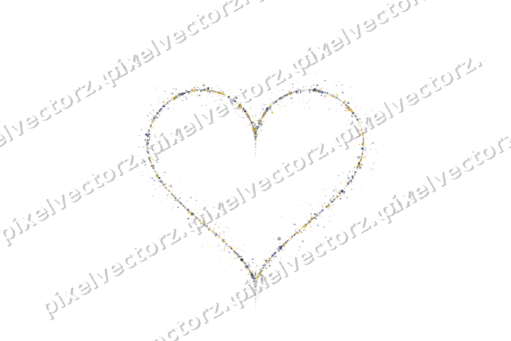 Nahtloses Glitzerherz aus Sternen und Ringen auf transparentem Grund