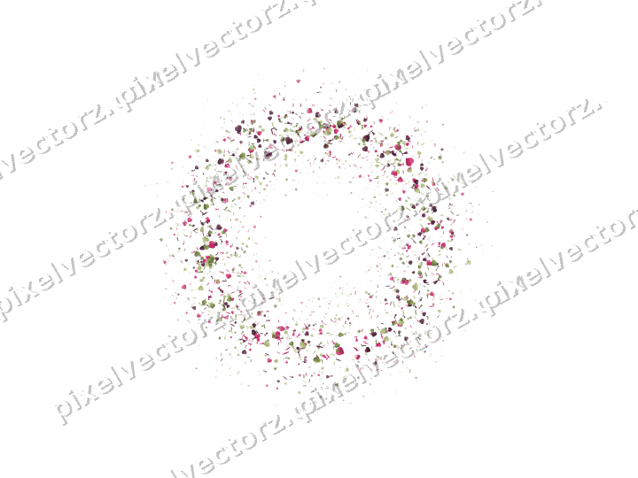 Nahtloser Glitzerkranz in Limette und Rosa auf transparentem Grund